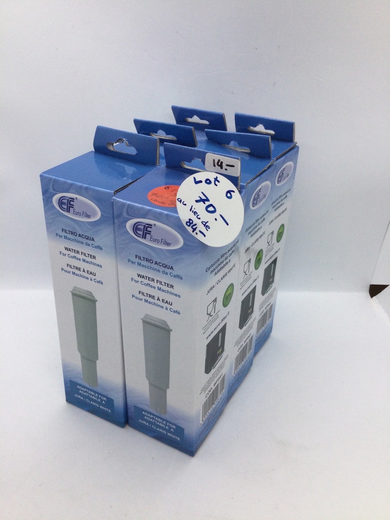 6 filtres réservoir - Claris White Jura - WF041 - machine à café - Euro Filter