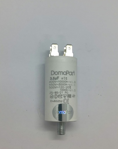Condensateur DomoPart (vissé) - ø30x 59mm - 3.5uF - 450Vac - Universel