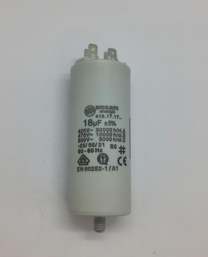 [#H339032] Condensateur 18uF Ducati (vissé) 450Vac