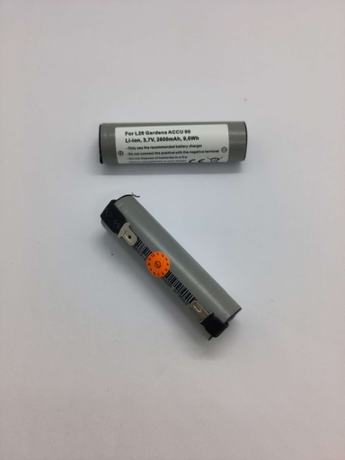 [#M508510] Batterie Li-ion (2x) - 3.7V - 2600mAh - 9.6Wh - 18x65mm - Gardena / Universel