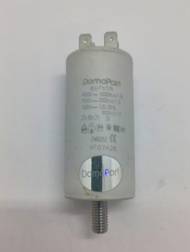 Condensateur Ducati (vissé) - ø34 x 69mm - 8uF - 450Vac - Universel