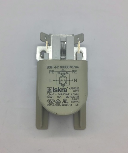 [#D205005] Filtre antiparasite - 0.24uF + 2x0.015uF - 0623688 - Bosch / Siemens / Universel