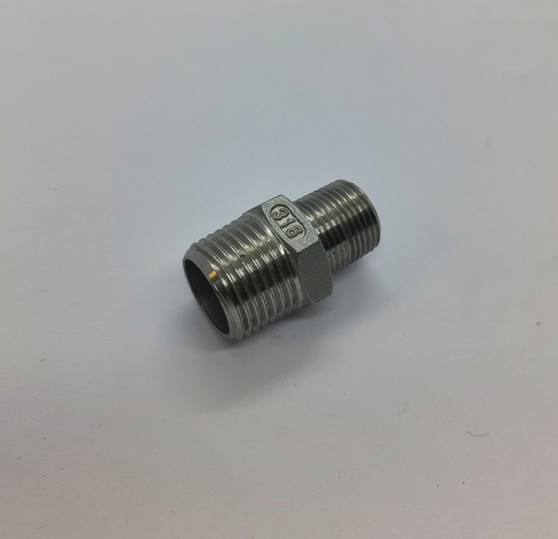 Raccord mâle 1/2" x  mâle 3/8"- Inox - Universel