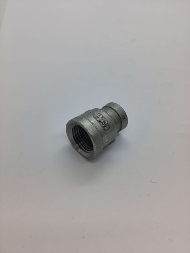 Raccord femelle 1/2" x  femelle 3/8"- Inox - Universel