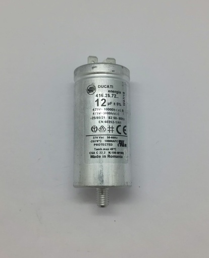 [#G873200] Condensateur Ducati (vissé) - ø35 x 78mm - 12uF - 450Vac - Universel